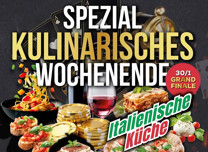 🇮🇹 Spezielles kulinarisches Wochenende – Italienische Küche | 30. 1. und 31. 1. 2026 | 14–05 Uhr