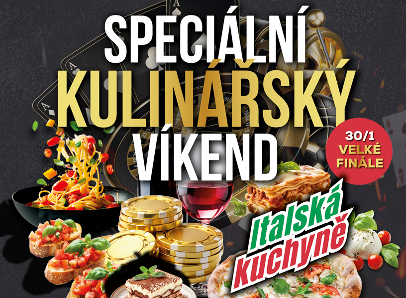 🇮🇹 Speciální kulinářský víkend – Italská kuchyně | 30. 1. a 31. 1. 2026 | 14–05 hod.