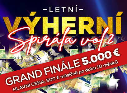 🎉 Letní výherní spirála vol. 2 – GRAND FINÁLE | 29. 8. | od 20:00 hod.